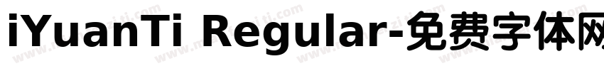 iYuanTi Regular字体转换